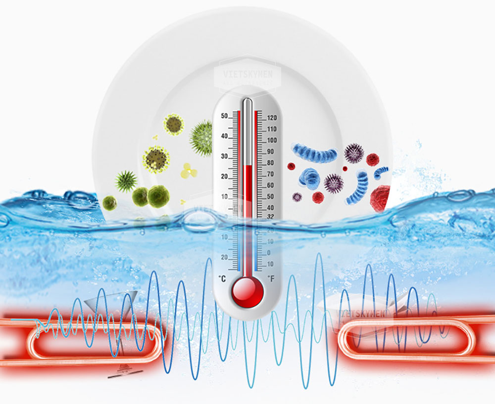 Chức năng gia nhiệt giúp khử khuẩn khử trùng - Đảm bảo an toàn vệ sinh